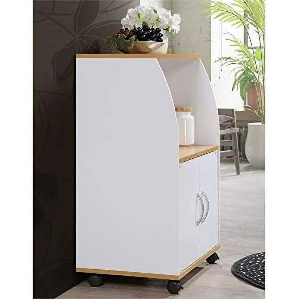 White Microwave Kitchen Cart L66415