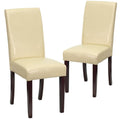 2 Pk. Ivory Leather Parsons Chair H157304