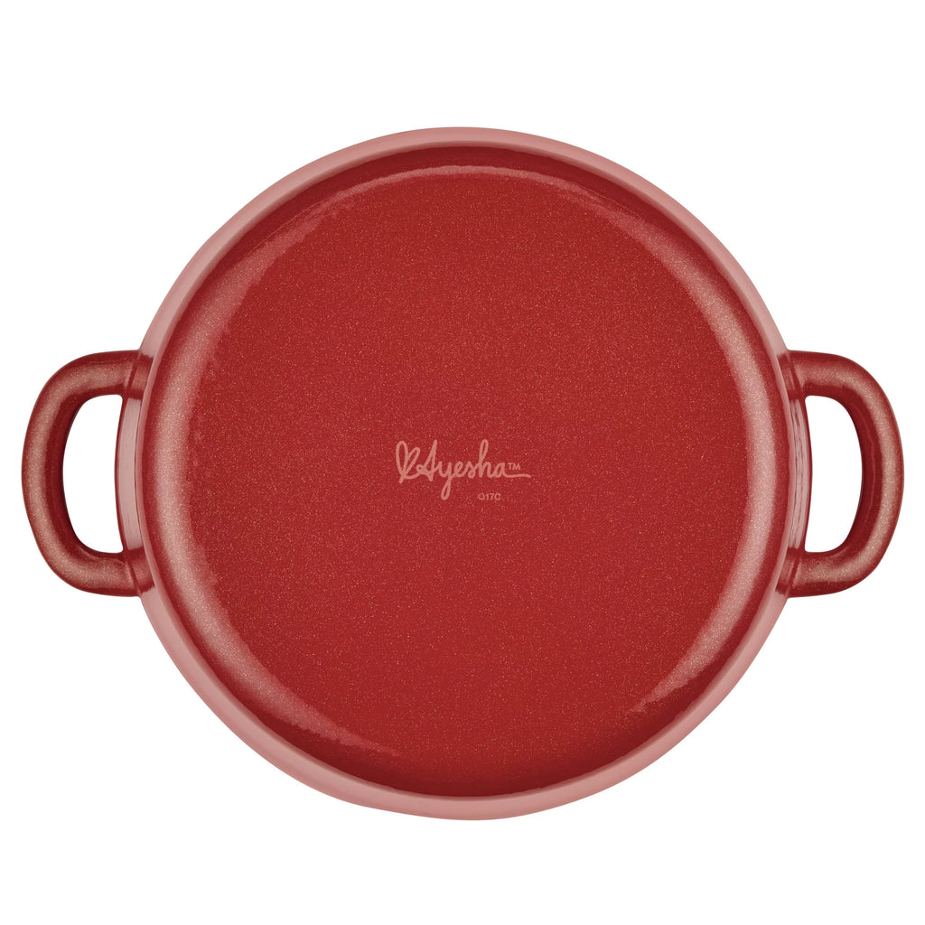Cast Iron Enamel Covered Dutch Oven 6-Quart Sienna Red P72458