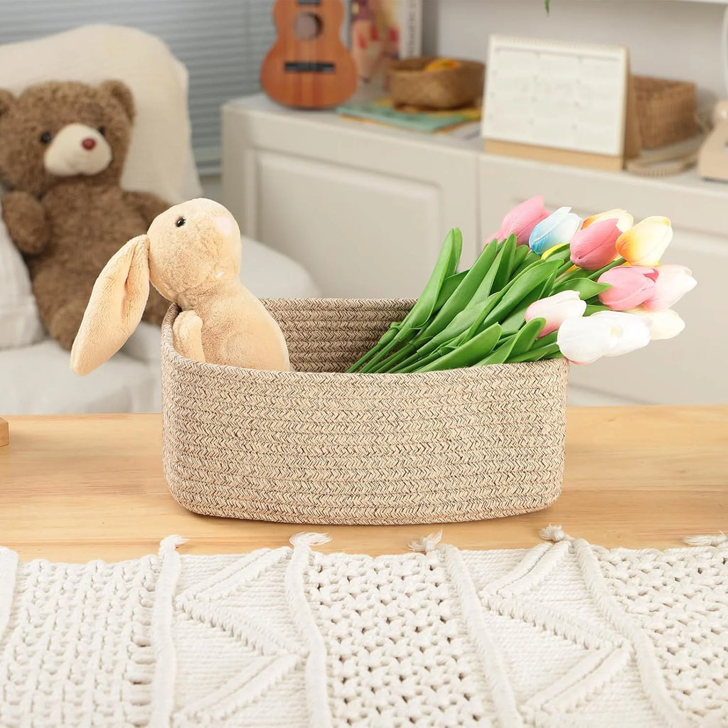 Small Storage Baskets 3 Packs Light Pink Y439