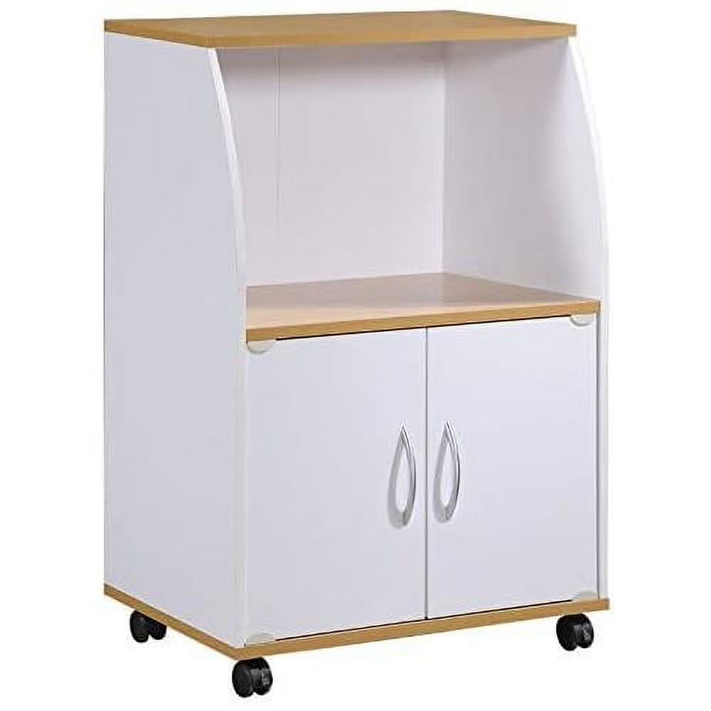 White Microwave Kitchen Cart L66415