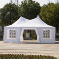 White Octagon 8-Wall Party Canopy Gazebo Tent W536436