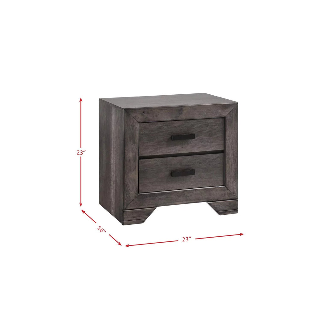 2 Drawer Nightstand in Gray Oak Z17910