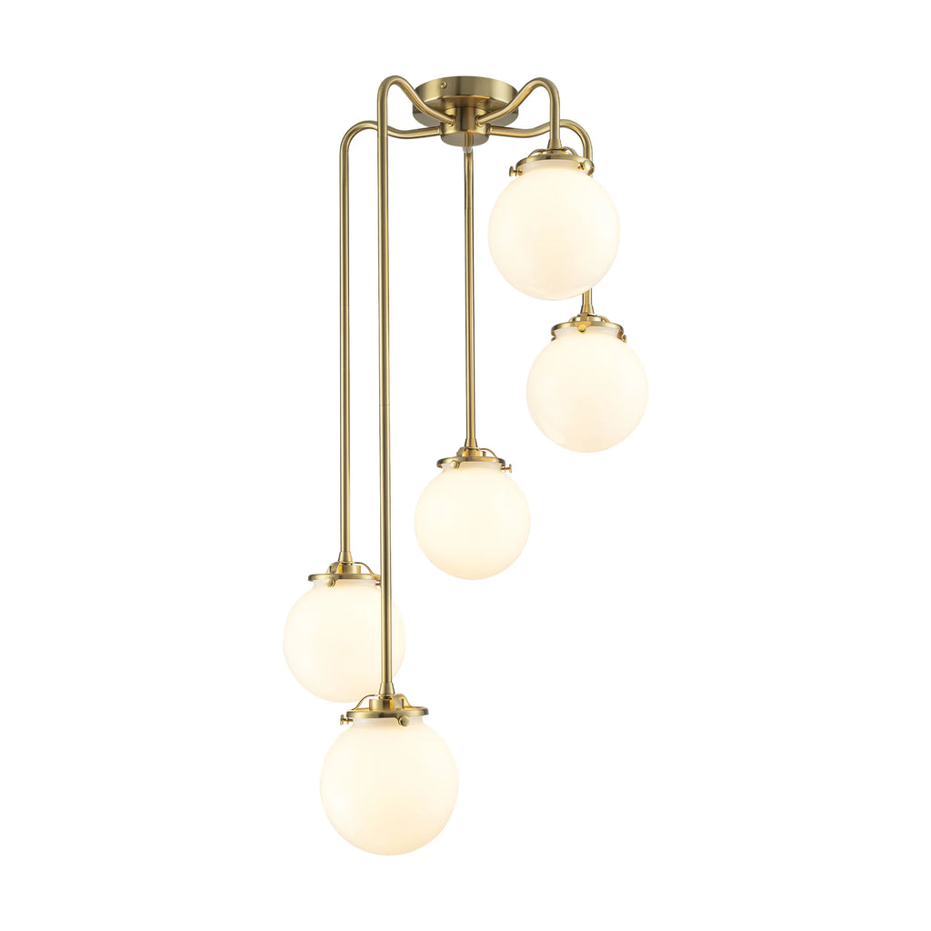 Milk White Glass Bubble Chandelier G115