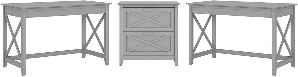 2 Person Desk Set with Lateral File Cabinet Y2068