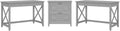 2 Person Desk Set with Lateral File Cabinet Y2068