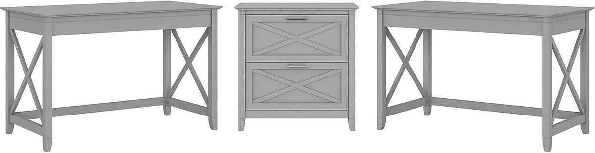 2 Person Desk Set with Lateral File Cabinet Y2068