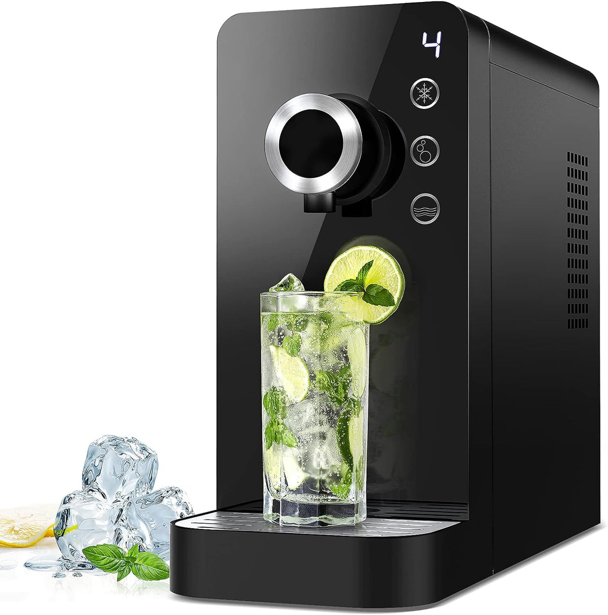 Black Countertop Sparkling Water Maker Z202