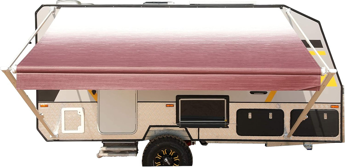 Black Fade Manual Retractable RV Trailer Awning W8064