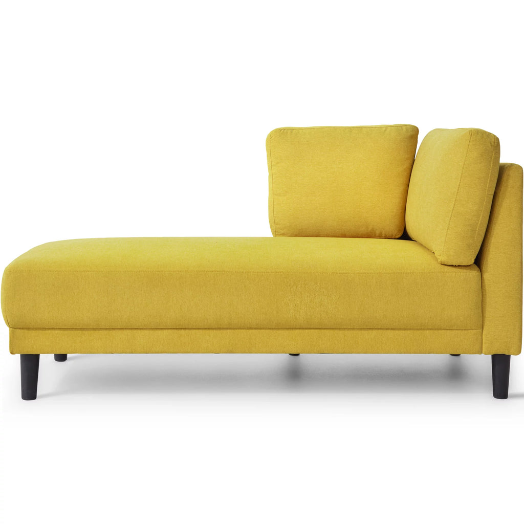 Yellow Chaise Lounge Chairs with Arms I1892