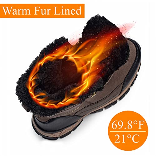Waterproof Fur Lined Non-slip Ankle High-top Snow Boots P4743