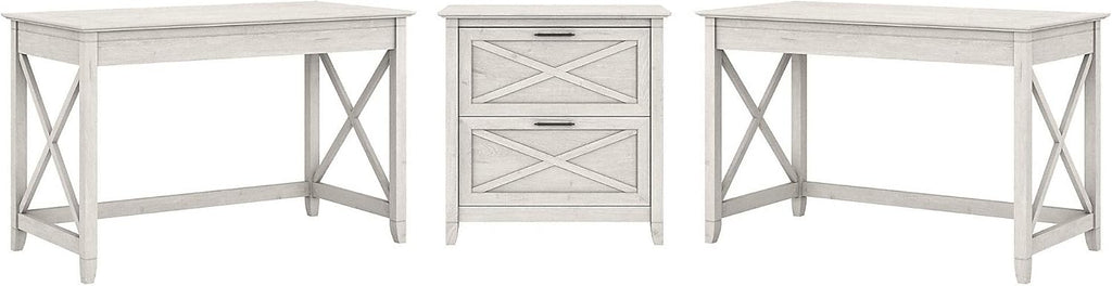 2 Person Desk Set with Lateral File Cabinet Y2068