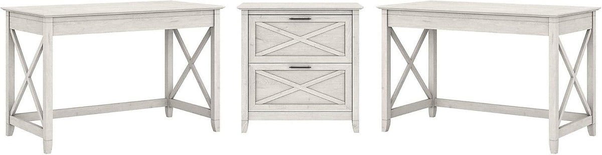 2 Person Desk Set with Lateral File Cabinet Y2068