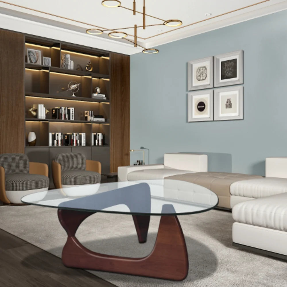 Modern Triangle Coffee Table Solid Wood Y37605