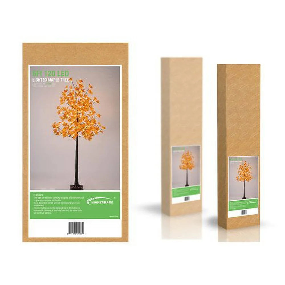 Orange Maple Tree with 120 Warm White LED Lights H8437