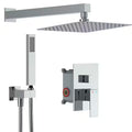 12 in. Dual Shower Heads Fixed and Handheld Shower Head in Chrome F60081