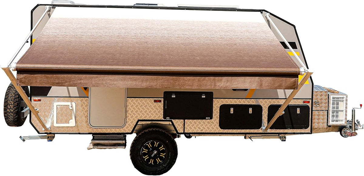 Black Fade Manual Retractable RV Trailer Awning W8064