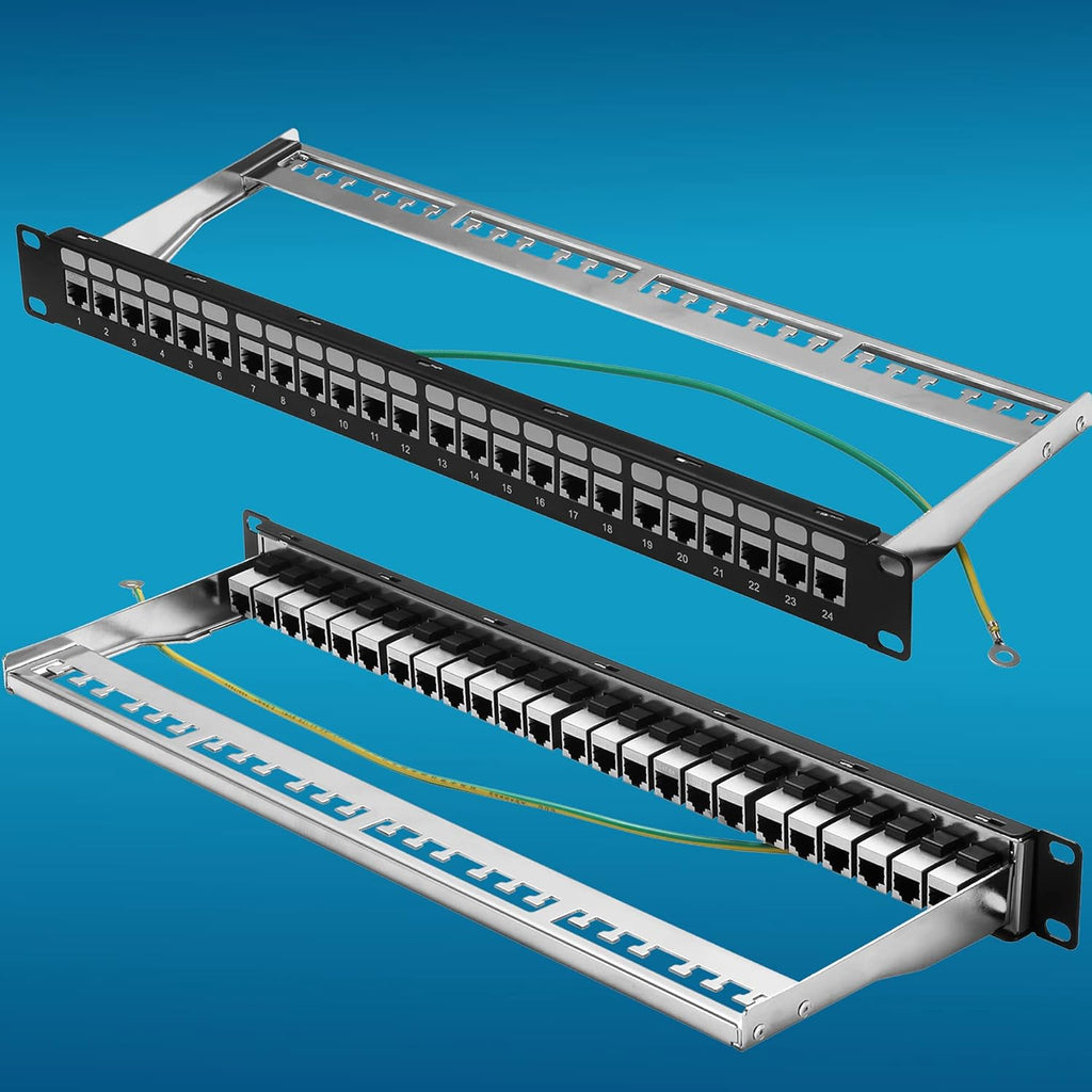 24 Port Cat6A Shielded Patch Panel 1U R447