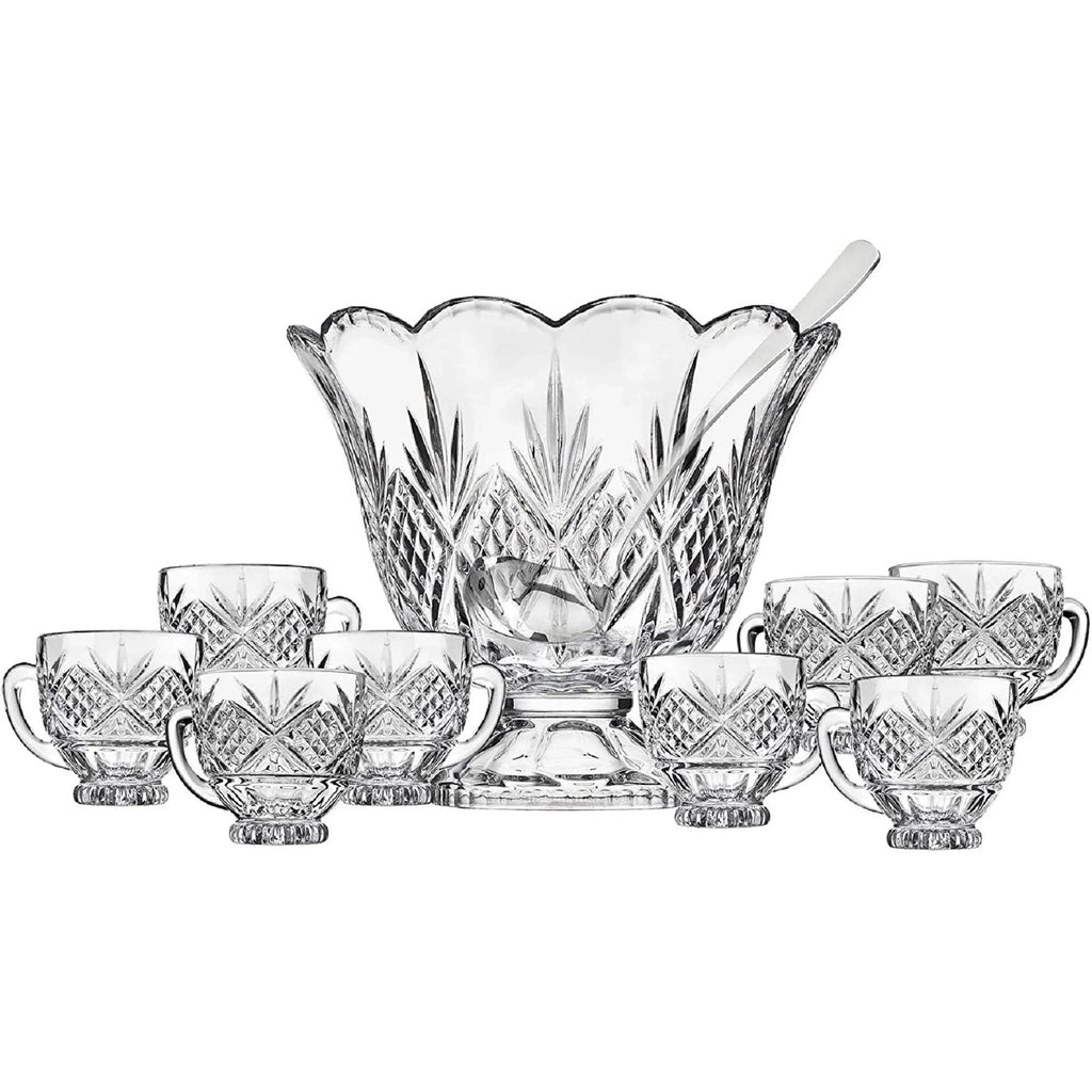 10 Piece Punch Bowl & Punch Glass Set O1503