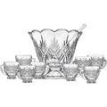10 Piece Punch Bowl & Punch Glass Set O1503