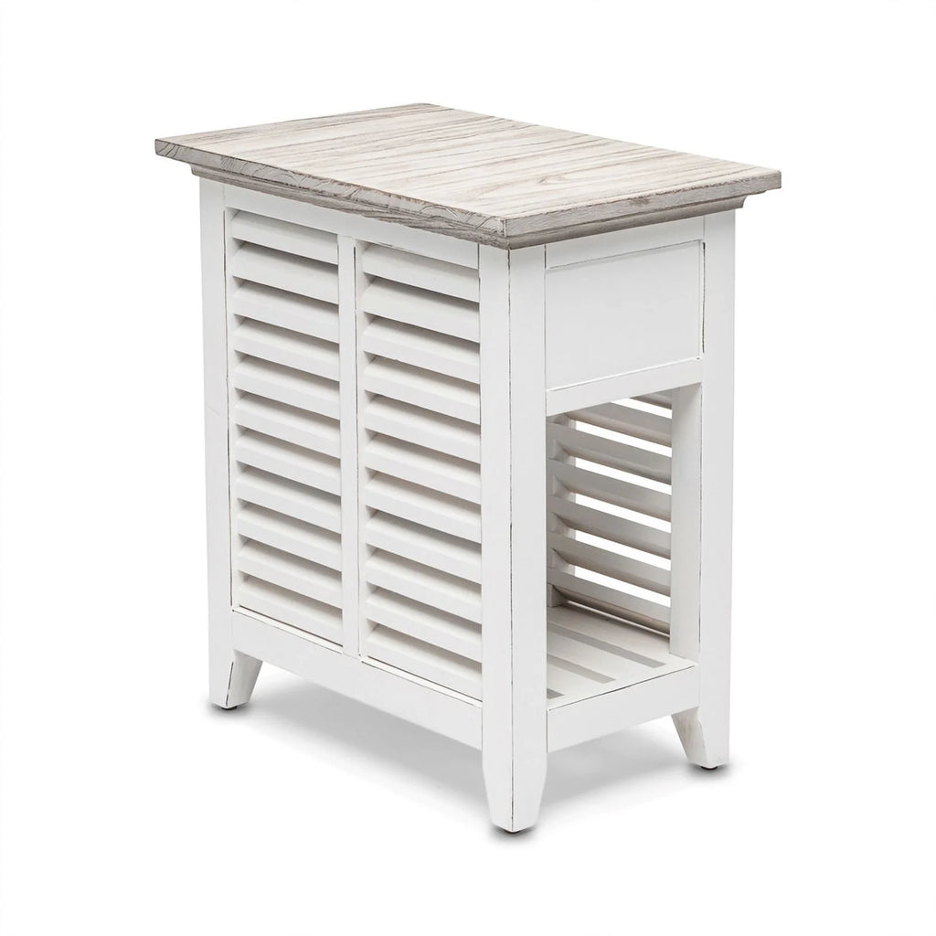 Wood Chairside Table with Drawer W630025