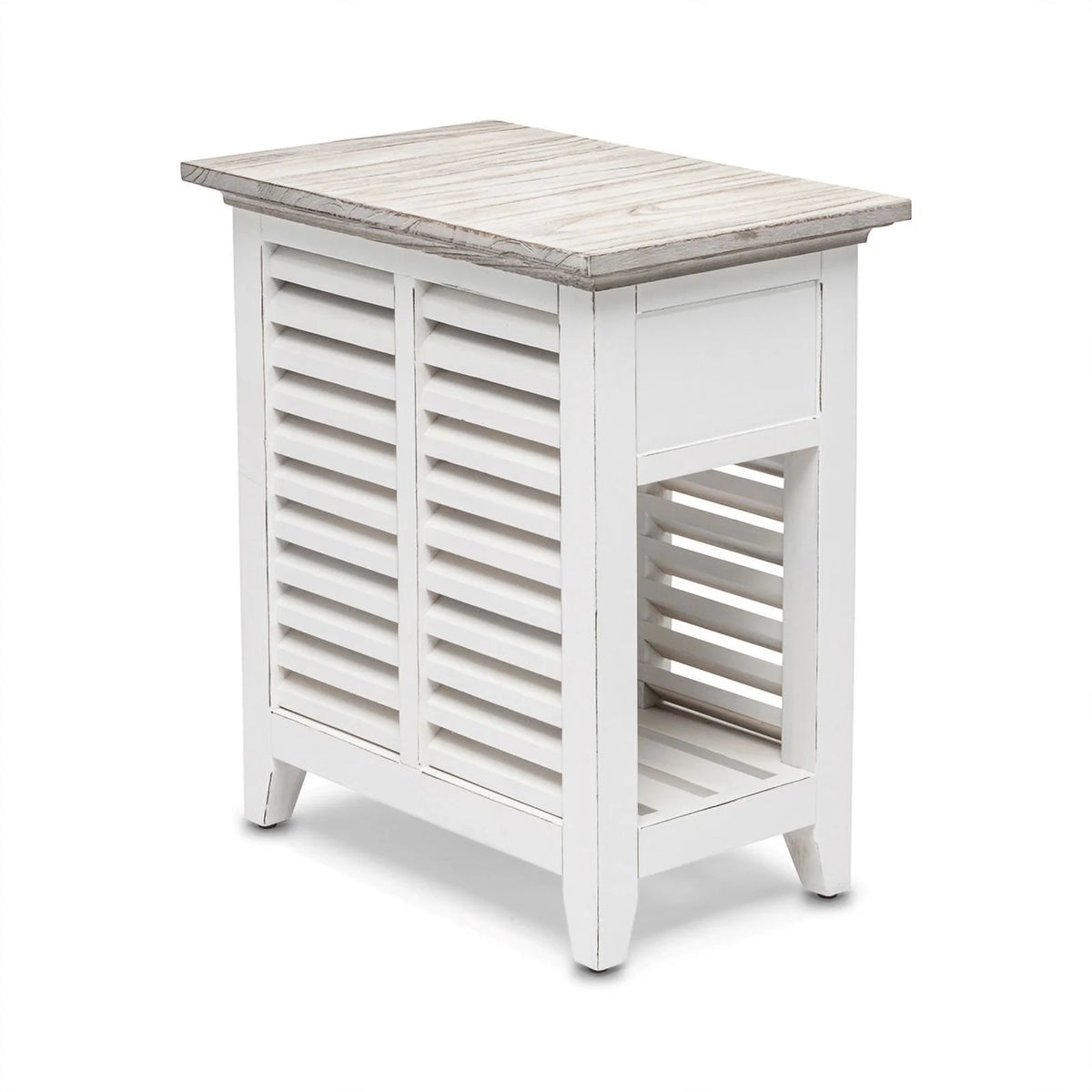 Wood Chairside Table with Drawer W630025