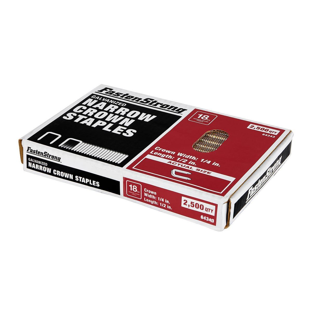 18 GA 1/2 in. Galvanized Staples, 2500 Piece M440649