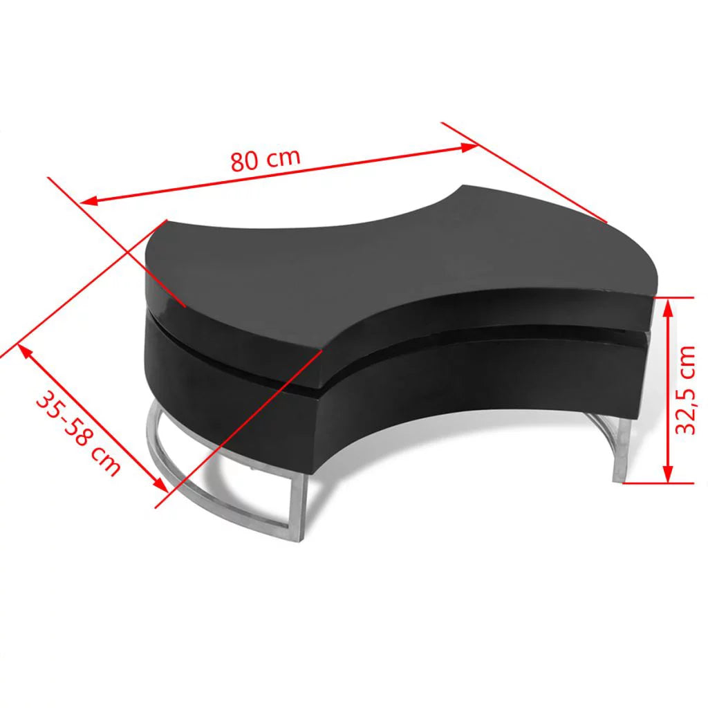 High Gloss Coffee Table with Concealed Storage F7573