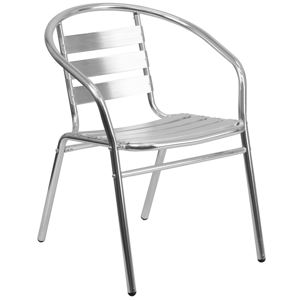 Round Aluminum Indoor-Outdoor Table Set with 4 Chairs Q46743