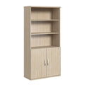 Tall 5 Shelf Bookcase with Doors Engineered Wood E85423