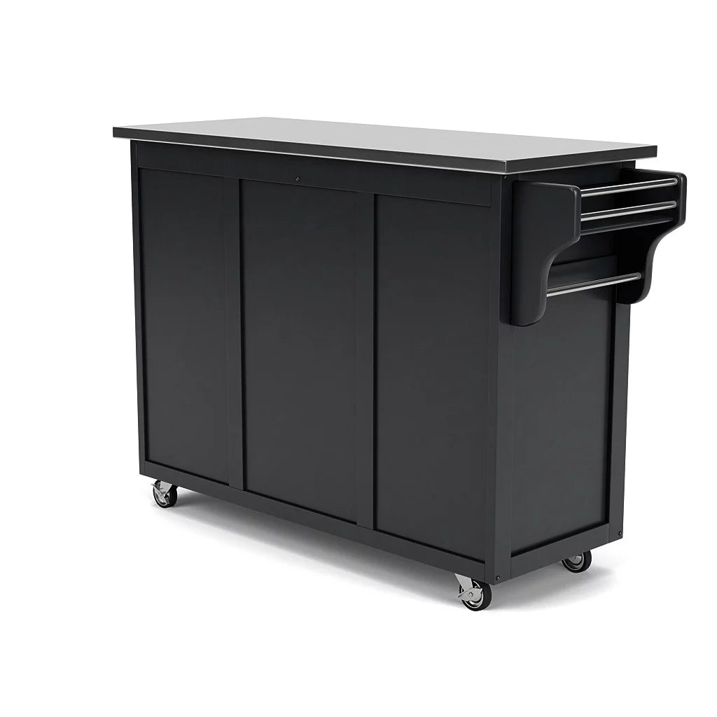 Wood Kitchen Cart in Black T50438