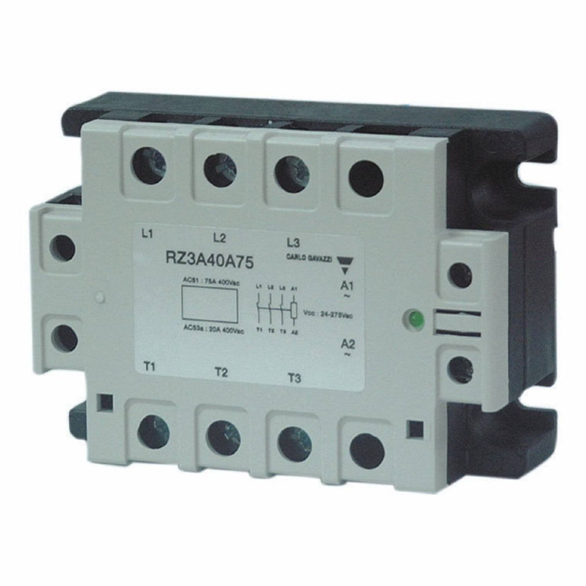 3-Phase Solid State Relay, 55 Amp AC, 24-275 VAC Control Voltage G546795