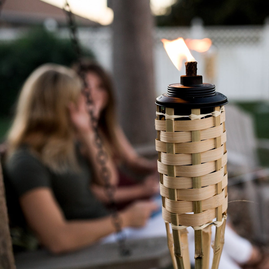 4-Pack 57 inch Bamboo Tiki Torch X7191