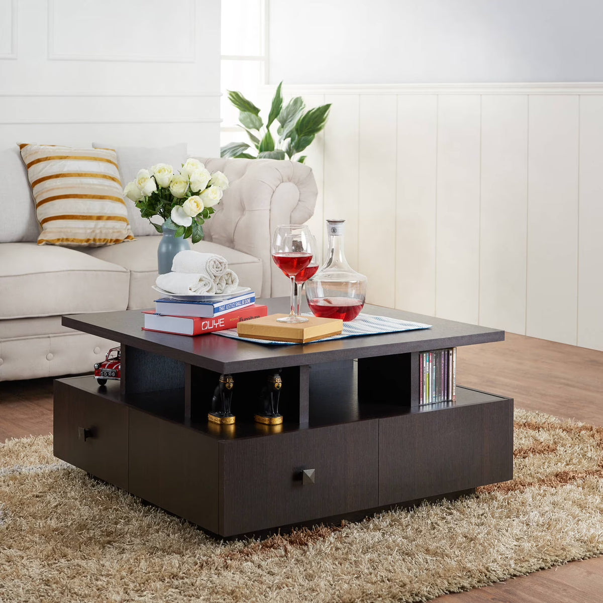 Espresso Storage Coffee Table Q511