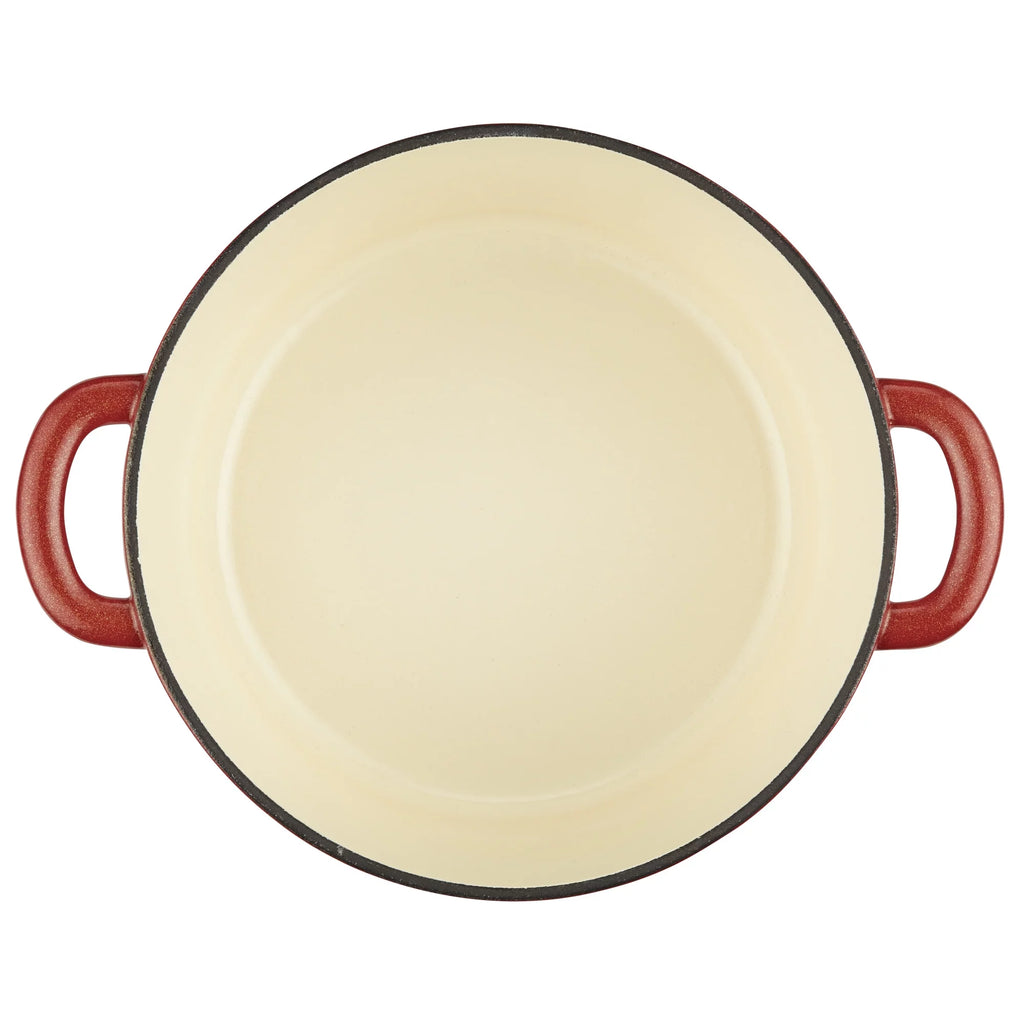 Cast Iron Enamel Covered Dutch Oven 6-Quart Sienna Red P72458