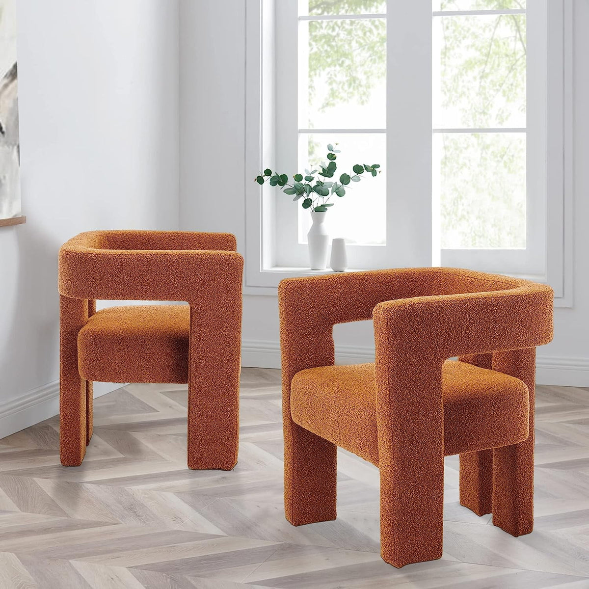 Boucle Upholstered Dining Chair Set of 2 C319731