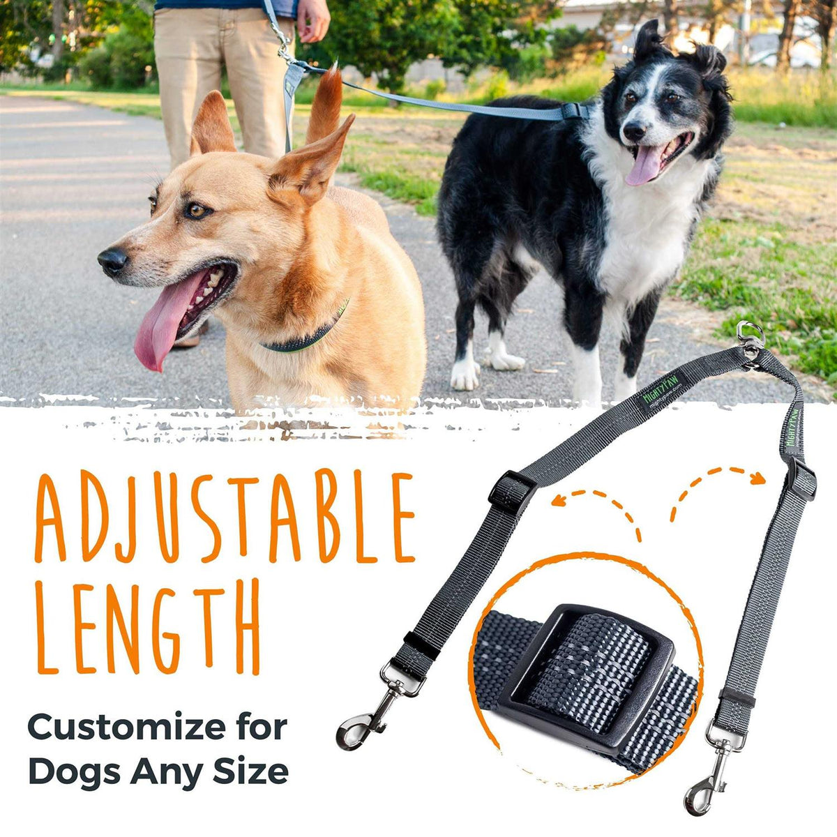 Adjustable Double Dog Leash D5827
