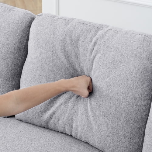 78.8" Reversible L-Shaped Linen Sleeper Sofa with Pullout Bed I901