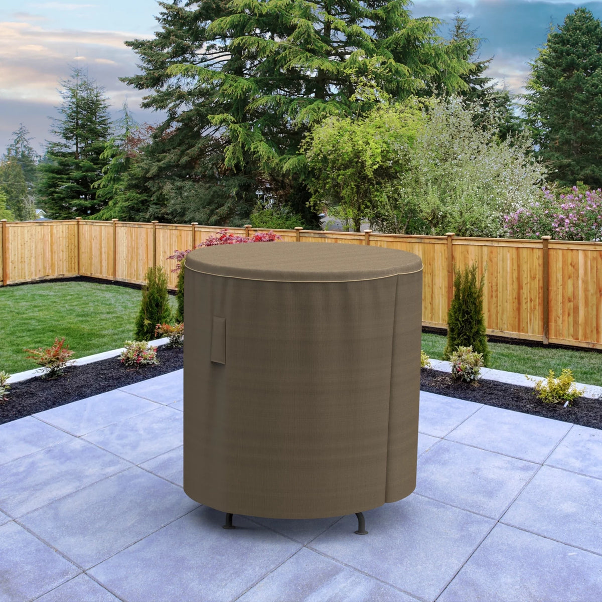 Black and Tan Patio Bar Table Cover C5543