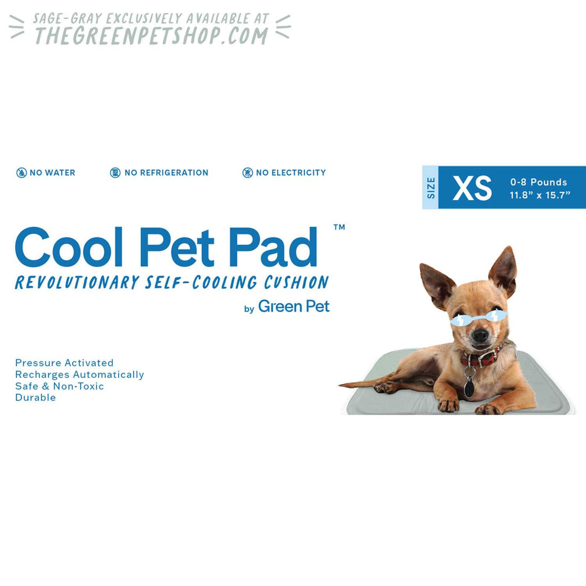 Sage Gray Self Cooling Pet Pad S963