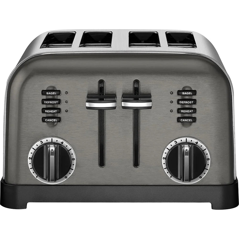 4-Slice Black Metal Toaster L803301