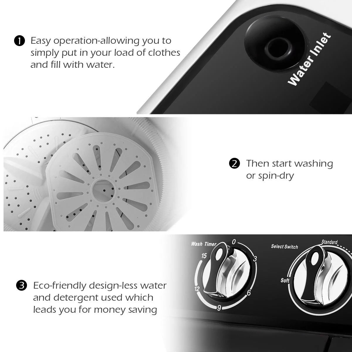 Compact Mini Twin Tub Washing Machine Y4299