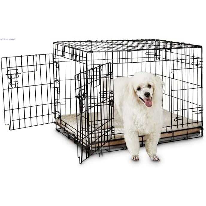 2-Door Folding Dog Crate J682773