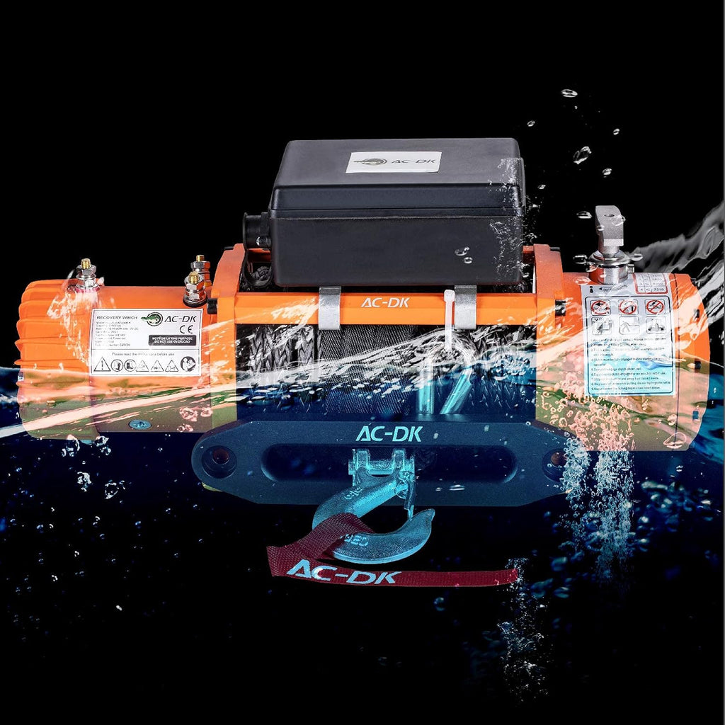 12000 lb Electric Winch with Synthetic Rope, 12V Wireless Remote Waterproof Winch K867