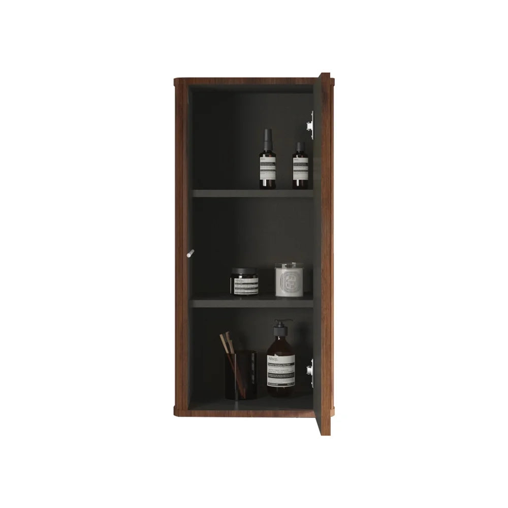 Striped Walnut Bathroom Floating Side Cabinet R389946