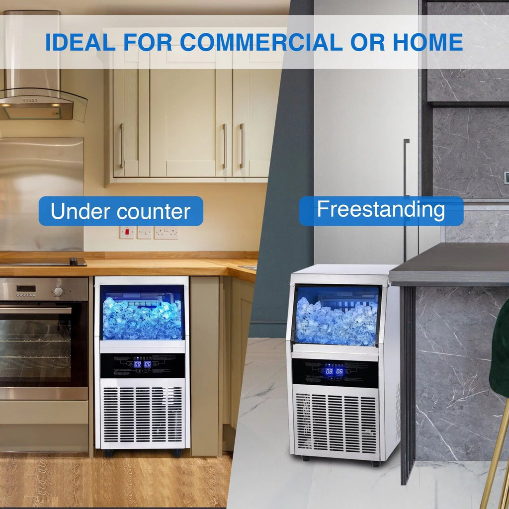 Commercial Ice Maker 90lb Stainless Steel Built-in Cube Machine O16480