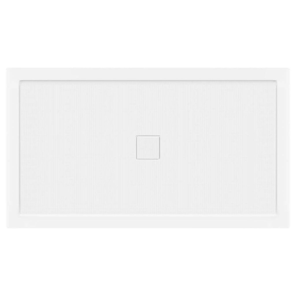 60 x 34 Single Double Threshold Shower Base Pan Center Drain White E907525