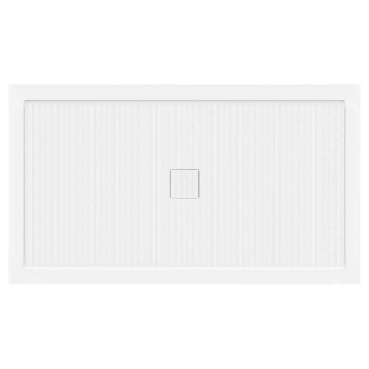 60 x 34 Single Double Threshold Shower Base Pan Center Drain White E907525