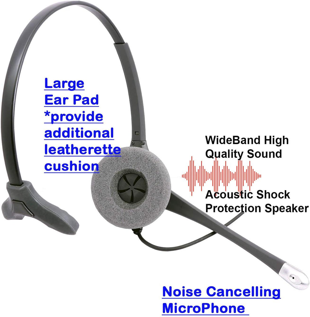 Headset with Quick Disconnect RJ9 Headset Adapter Q741506