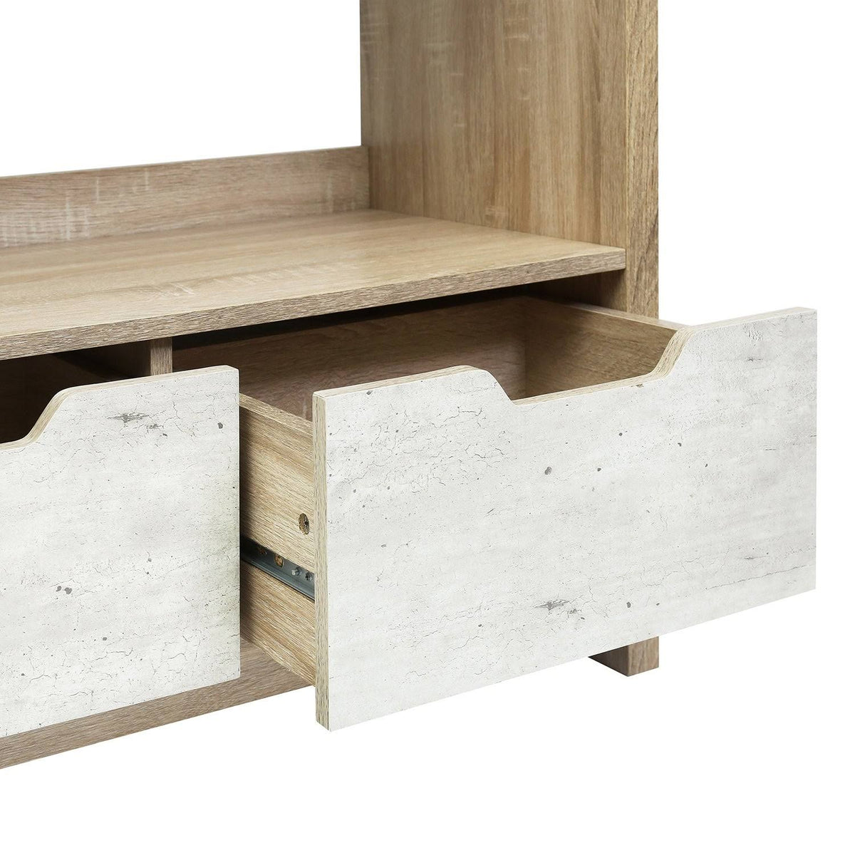 3-Shelf with Drawers MDF Bookcase Storage V1820
